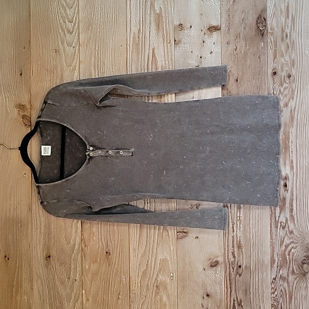 Victoria's Secret Pink Size Small Gray Long Sleeve Waffle Dress